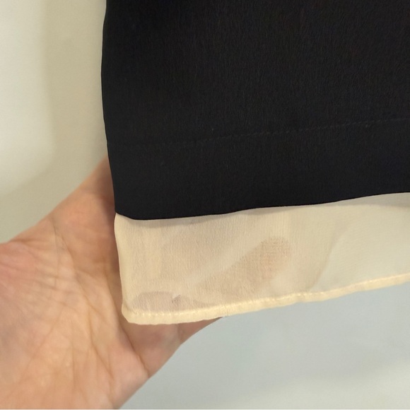 Massimo Mini Skirt black and beige Sheer classy women’s Large - Picture 4 of 11